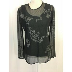 Bianca New Embroidered Floral long sleeve top